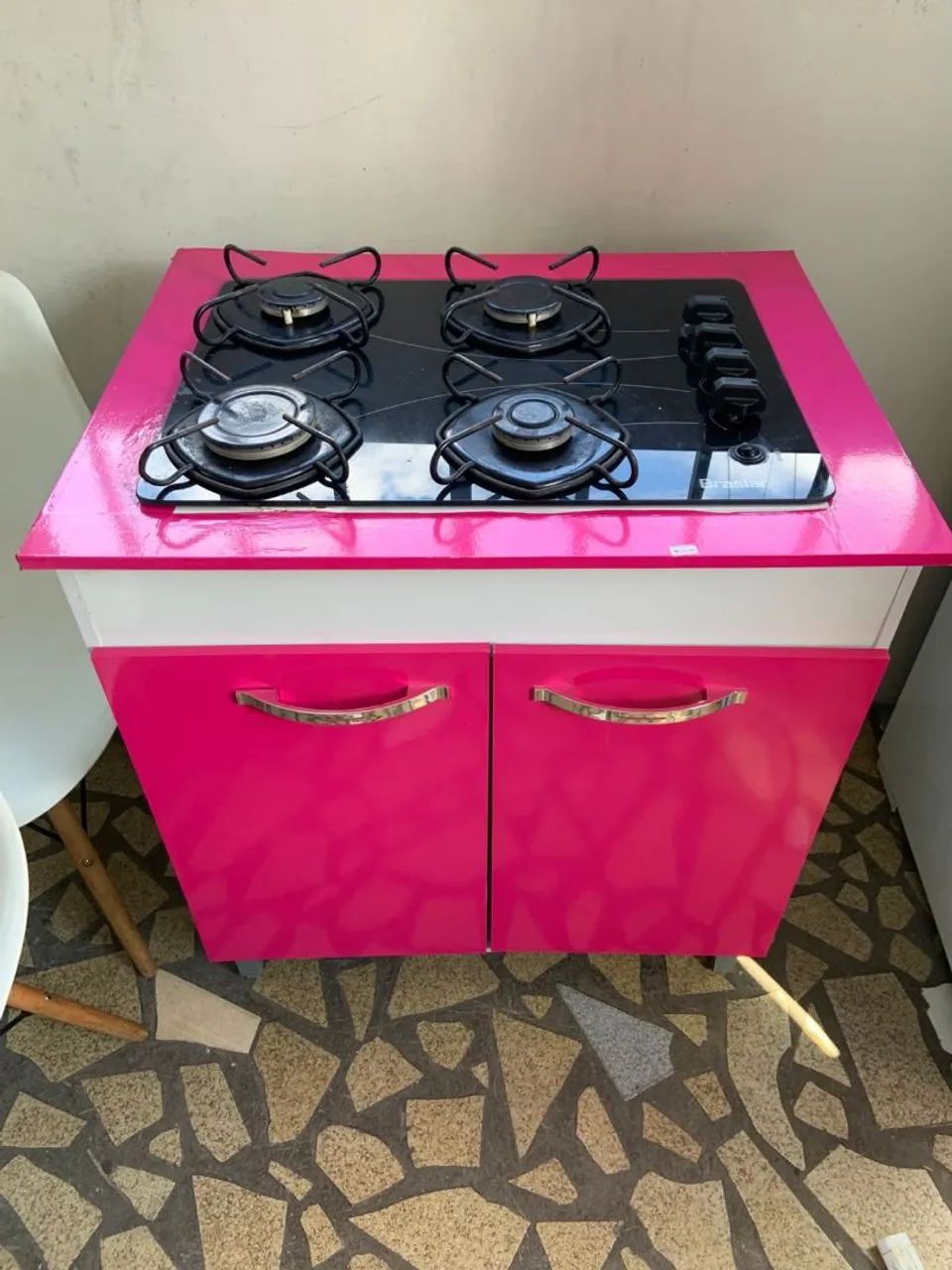 1? Balcão 70cm com Cooktop 4 bcs Braslar 100% elétrico 