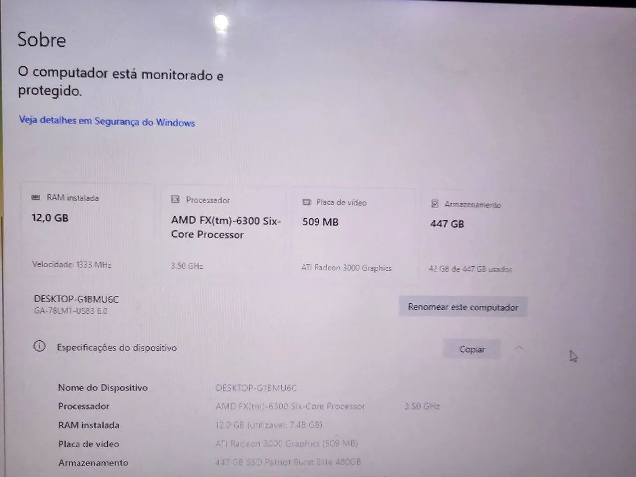 Computador fx-6300 