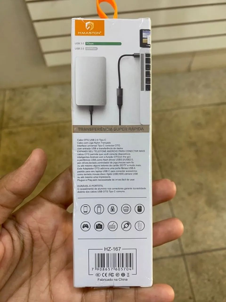 Cabo OTG Tipo-C USB 3.0 H?Maston - Conecte Pendrive e Acessórios - Foto 2