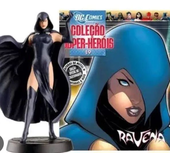 Figura Eaglemoss Dc Ravena, com revista.