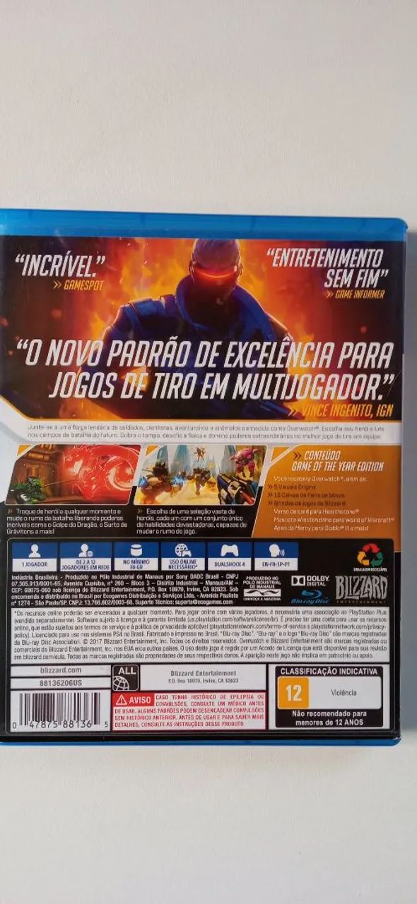 Overwarch ps4 original usado - Foto 2