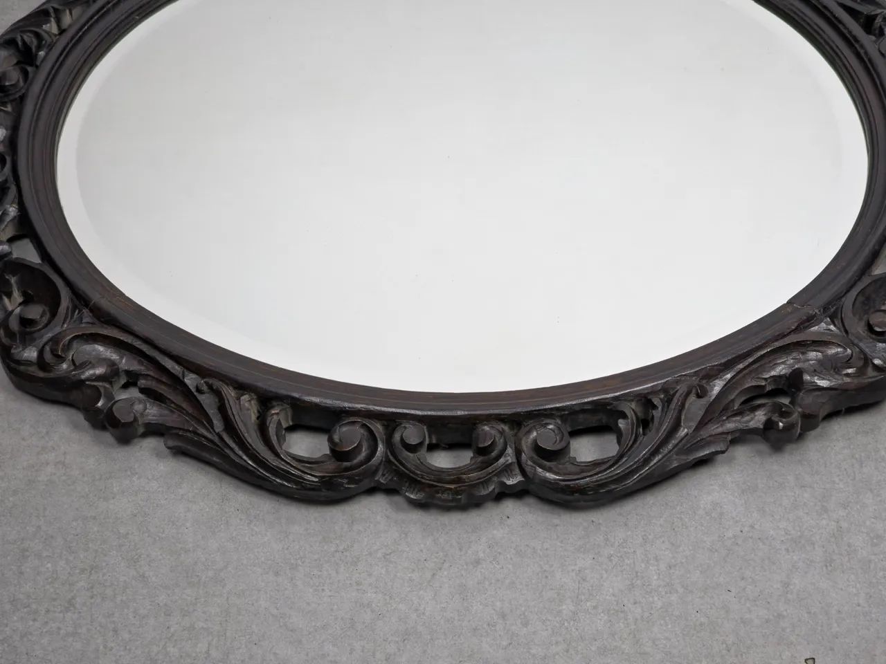 Espelho oval bisotê década de 60 - Foto 4