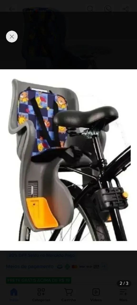 Cadeirinha para bicicleta - Foto 2