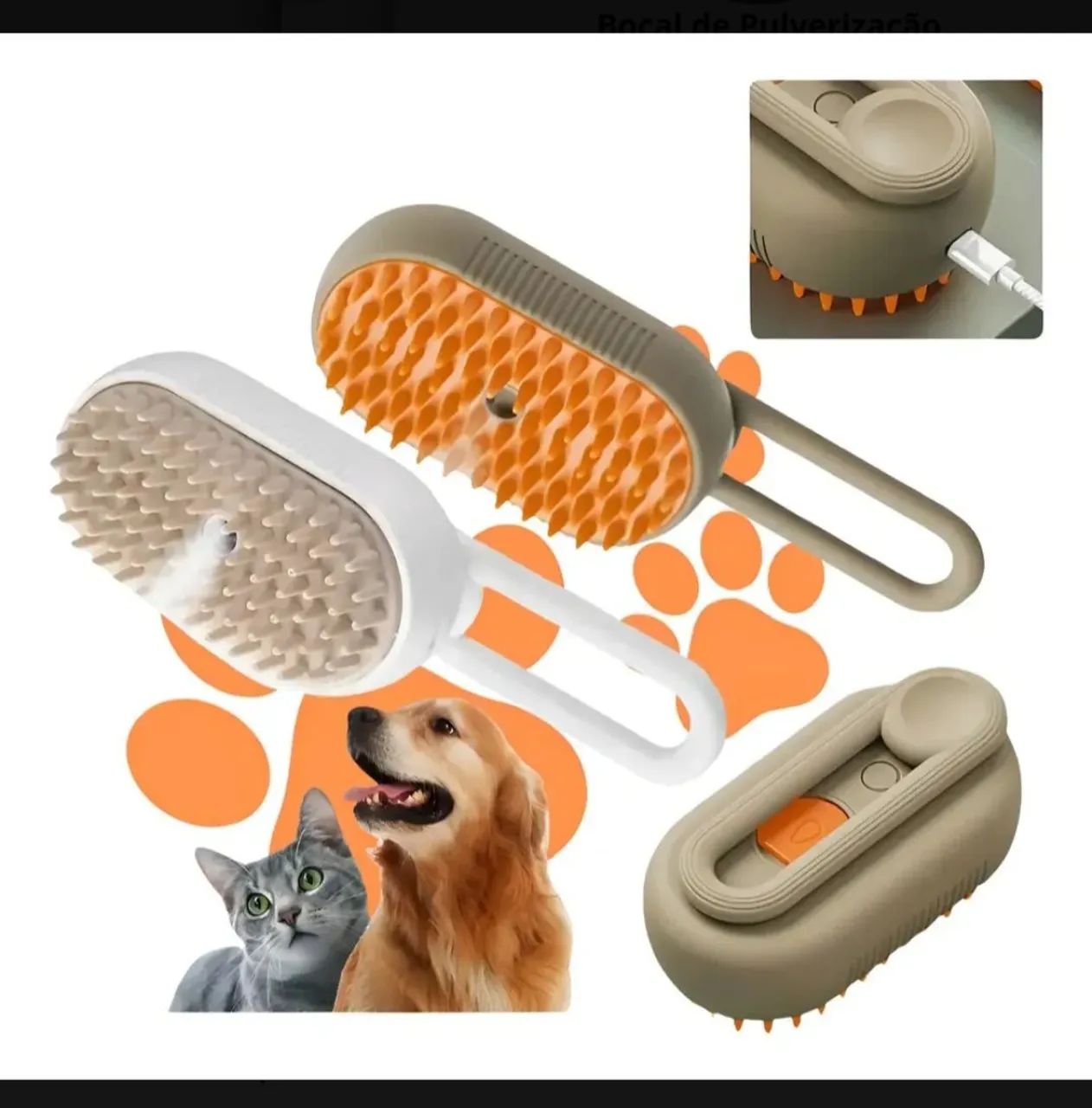 ? ESCOVA MASSAGEADORA PARA CÃES E GATOS ? - Foto 4