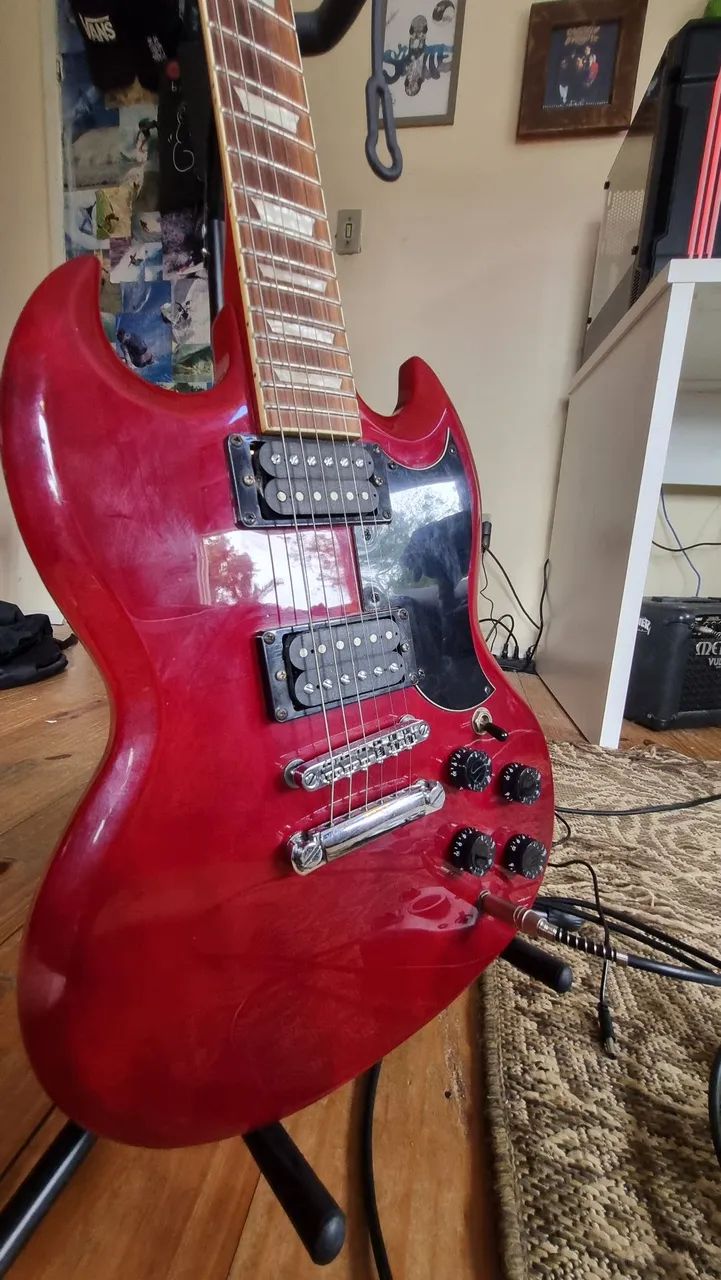 Guitarra dolphi SG Vermelha - Foto 3