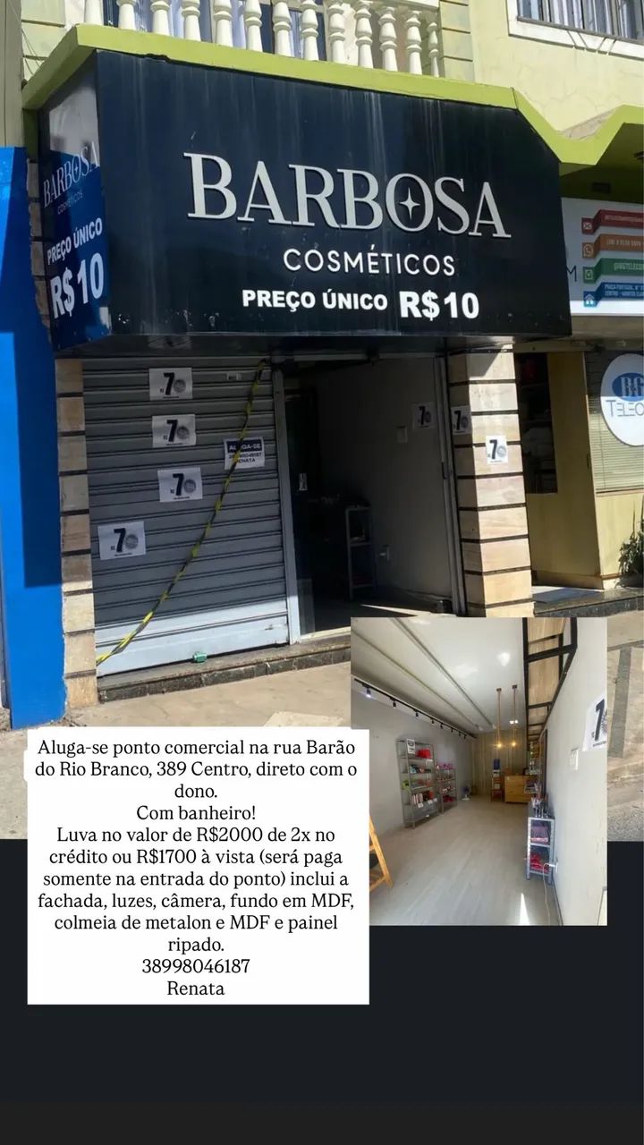 Ponto Comercial no centro 