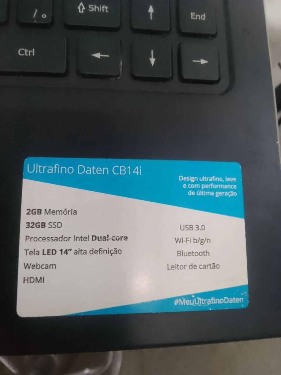 Notebook DATEN, bateria viciada. - Foto 3
