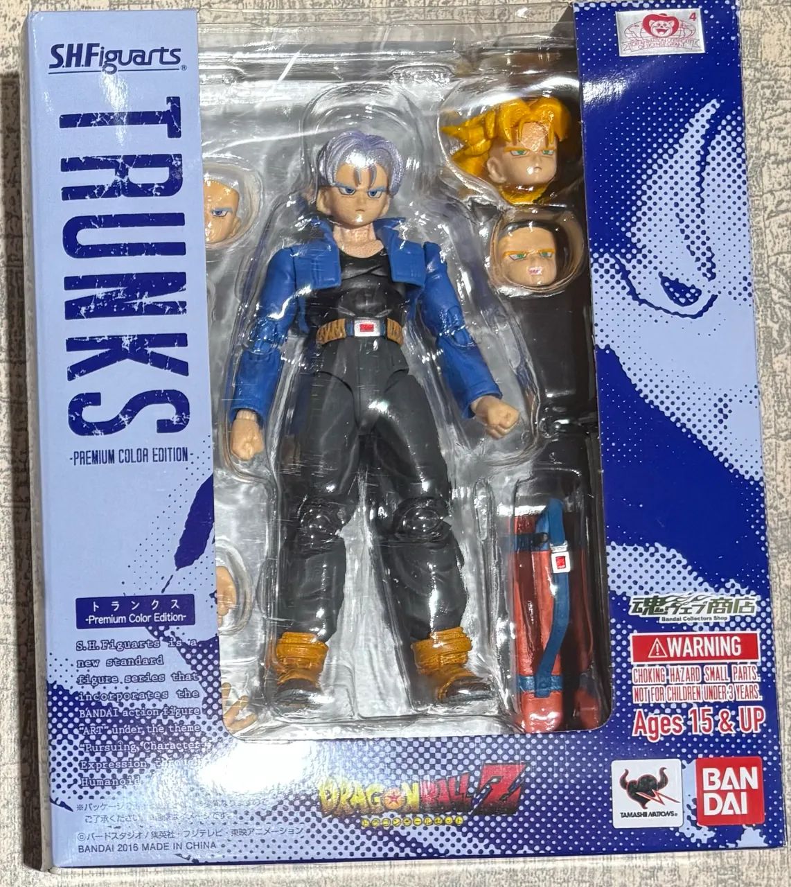 Sh Figuarts Bandai Trunks Premium Color Edition - Original com caixa parda