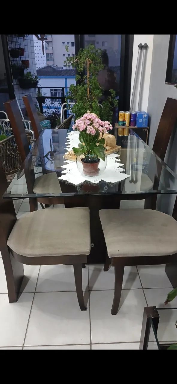 Mesa Jantar tampo vidro