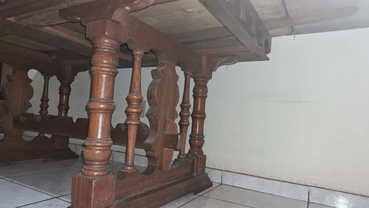 Mesa de madeira maciça (sucupira) - Foto 5