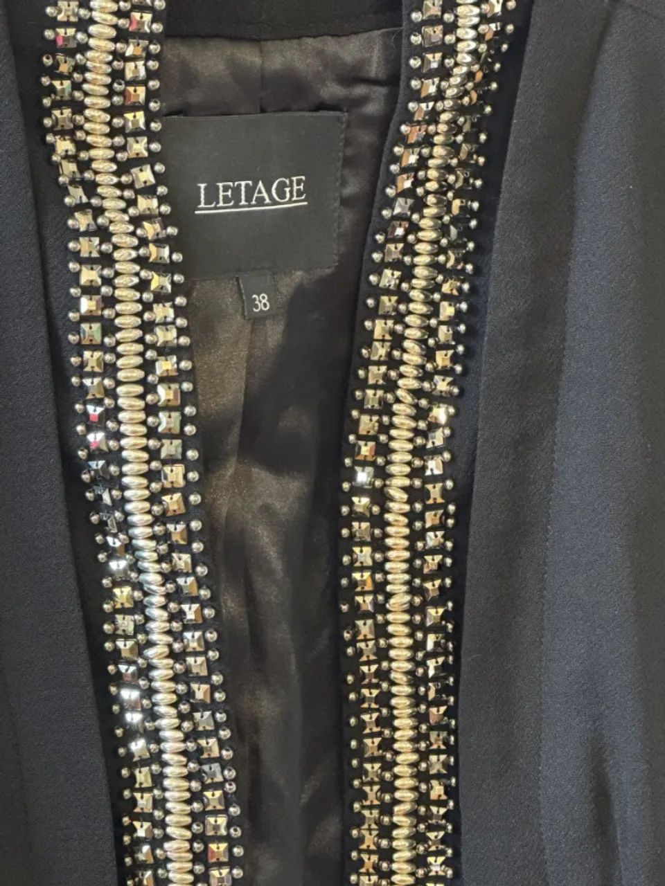 Blazer preto bordado L?Étage 38 - Foto 5
