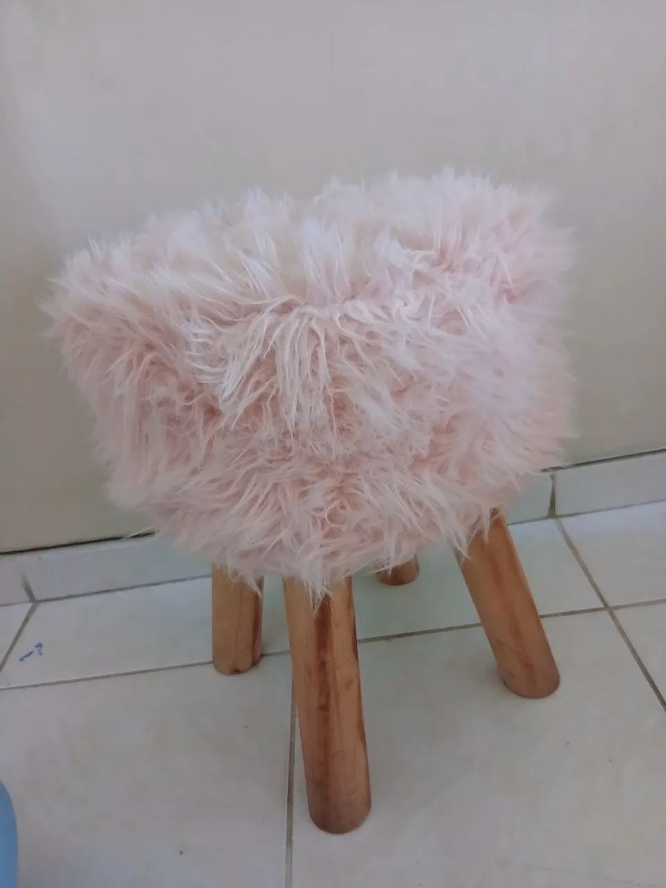 Puff Banqueta Rose Peluciado - Riachuelo | Charmoso e Delicado