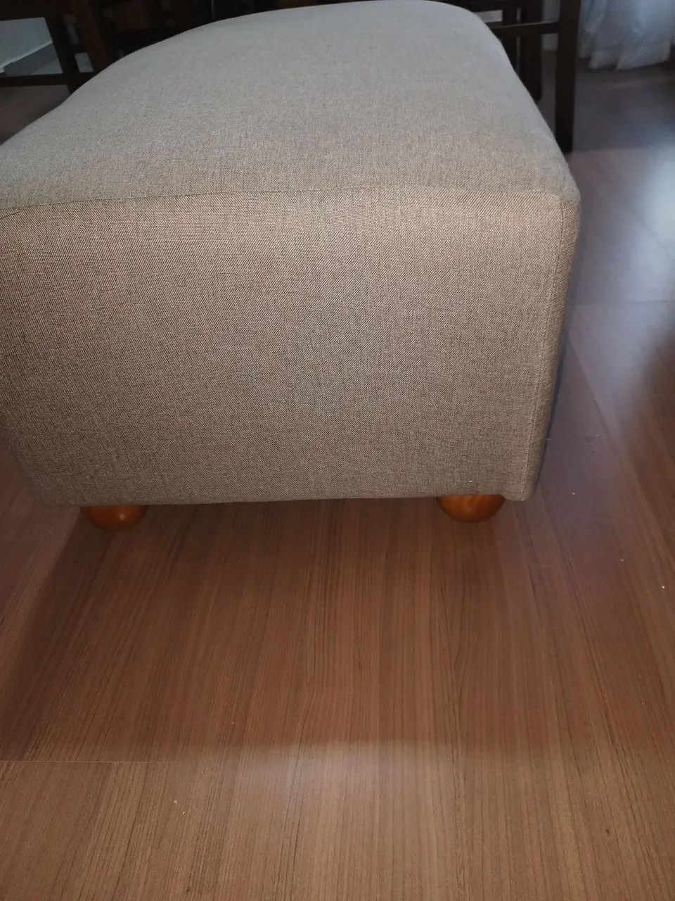 Puff retangular linho 