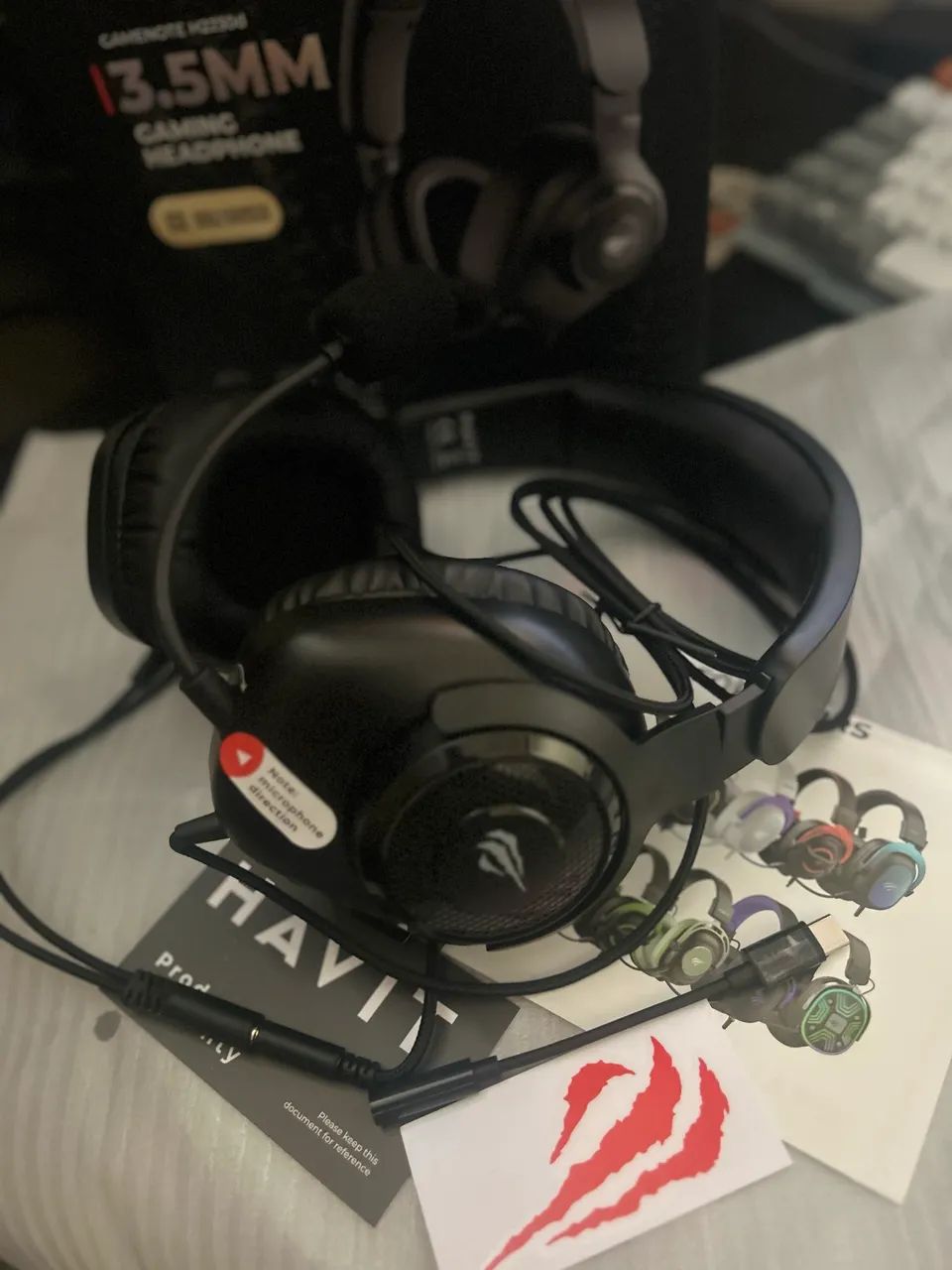Headset Gamer Havit Original - Som Hi-Fi e Microfone Destacável - Foto 5