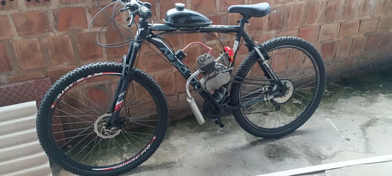 Bicicleta motorizada freio a disco nas 2 rodas  - Foto 2