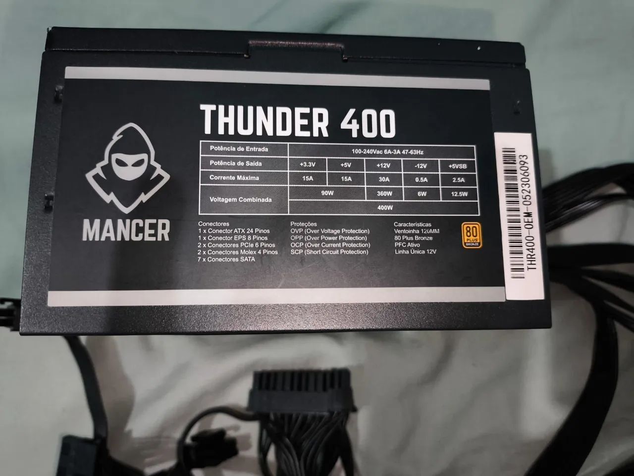 Fonte Mancer 400W 80 Plus Bronze - Foto 3