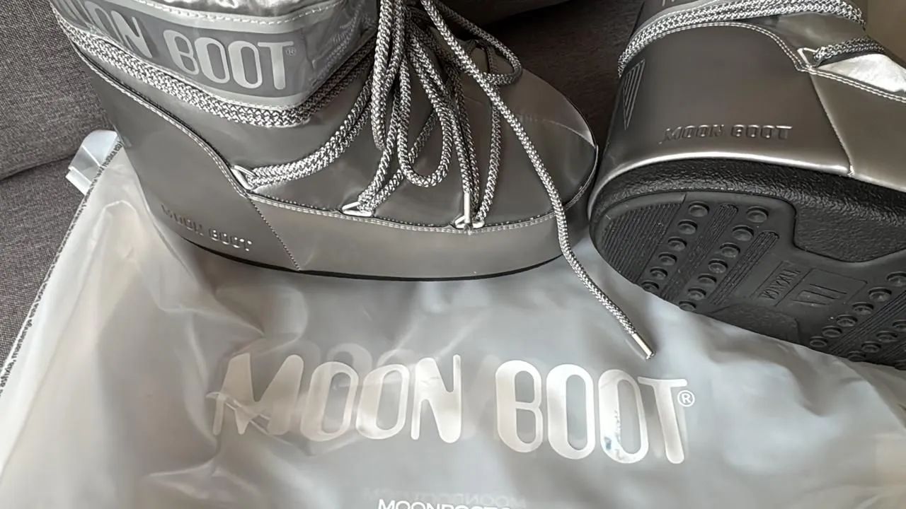 Bota De Neve Moon Boot Icon Low Glance Prateada Original  - Foto 4