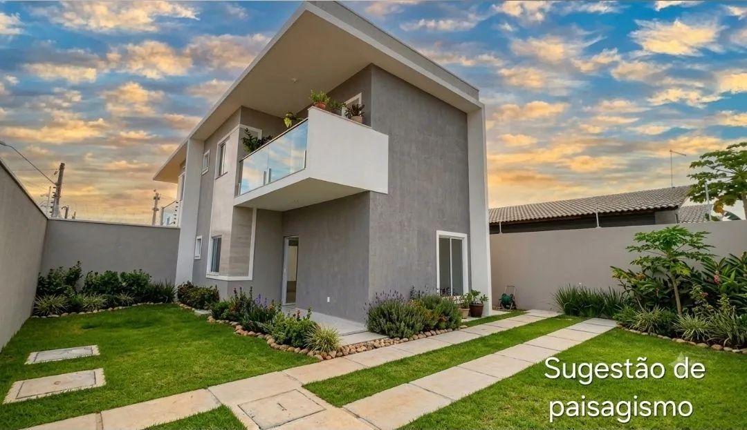 Casa Duplex Nova com 3 Suítes e 3 Vagas - Nascente - Mangabeira, Eusébio