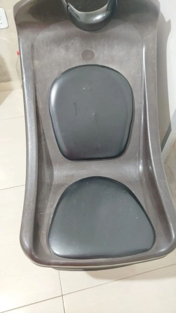 Lavatório de salão de beleza, Cadeira de escritório, Pufe em veludo.  - Foto 3
