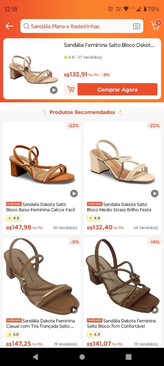 Sandália Dakota n?40, sem uso - Foto 4