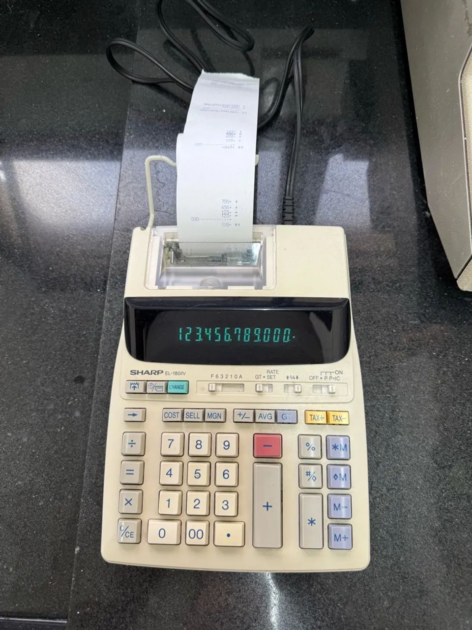 Calculadora de Mesa com Impressora de Bobina Sharp EL-1801V (12 Dígitos) - Funcionando - Foto 5