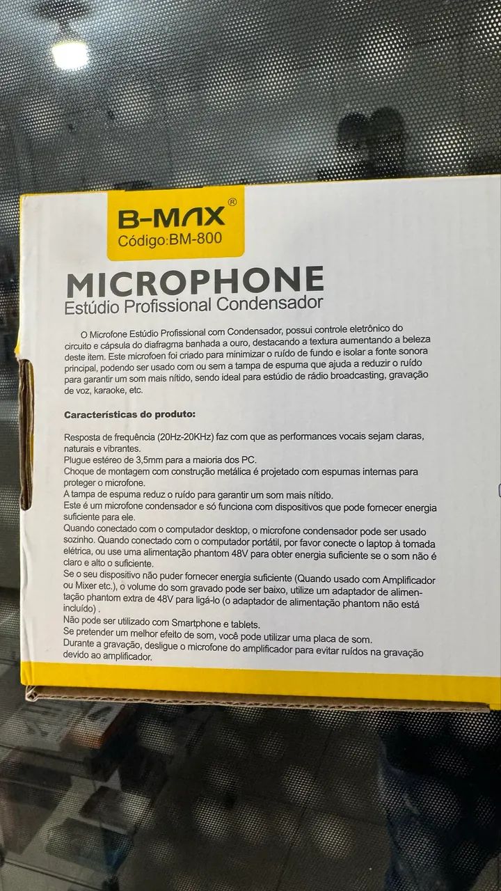 Microfone Condensador Profissional BM-800 com Kit Braço e Pop Filter - Foto 4