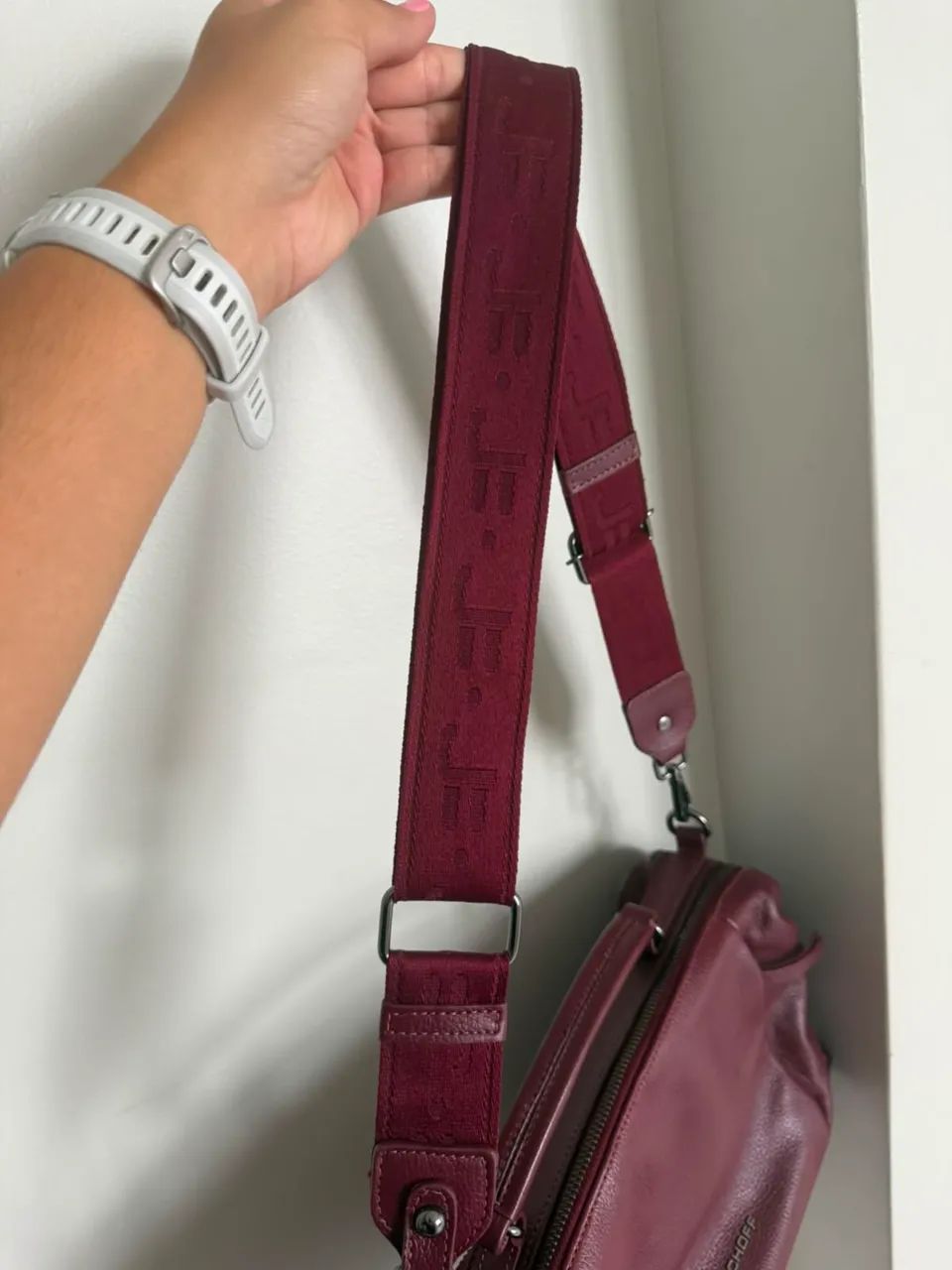 Bolsa Jorge Bischoff vinho  - Foto 3