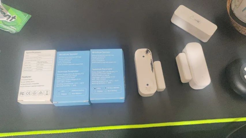 Sensor de Porta e Janela WiFi Tuya Smart - Compatível Alexa e Google