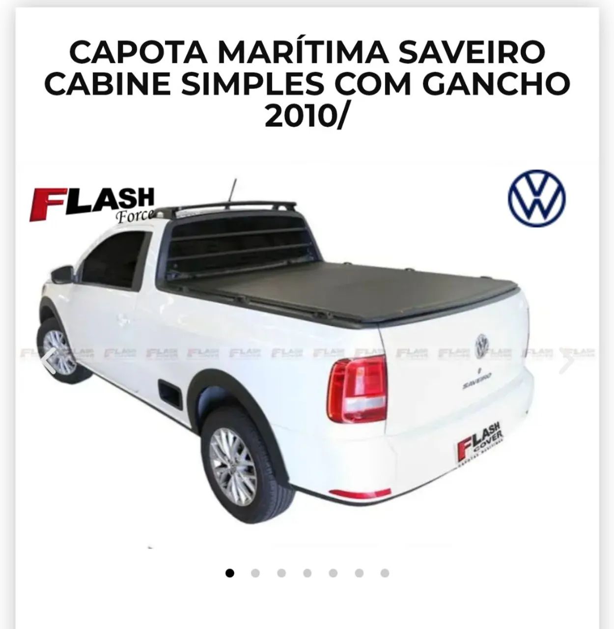 Capota Marítima Flash Cover Saveiro Cabine Simples de 2010 em diante - Nova na Caixa