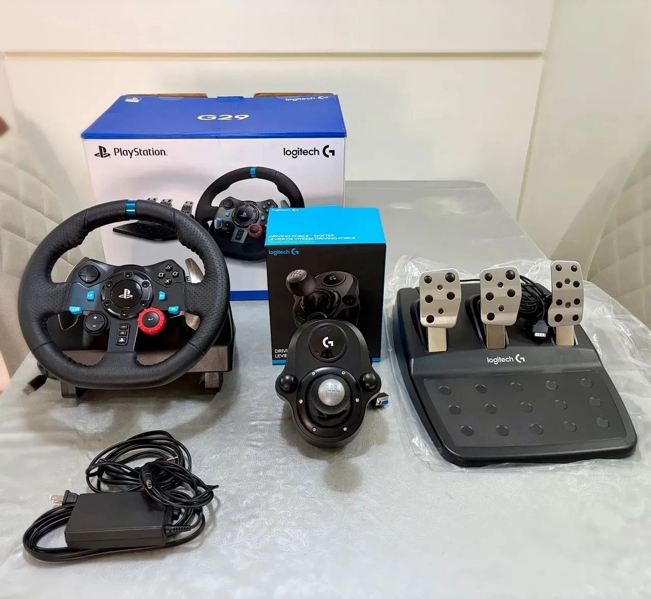 KIT Volante G29 + câmbio Logitech - ORIGINAL E COMPLETO