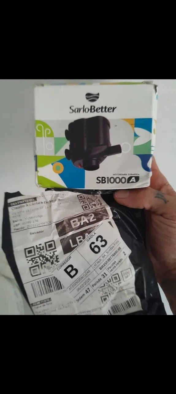 Vendo bomba sarlo better 1000L para aquário 