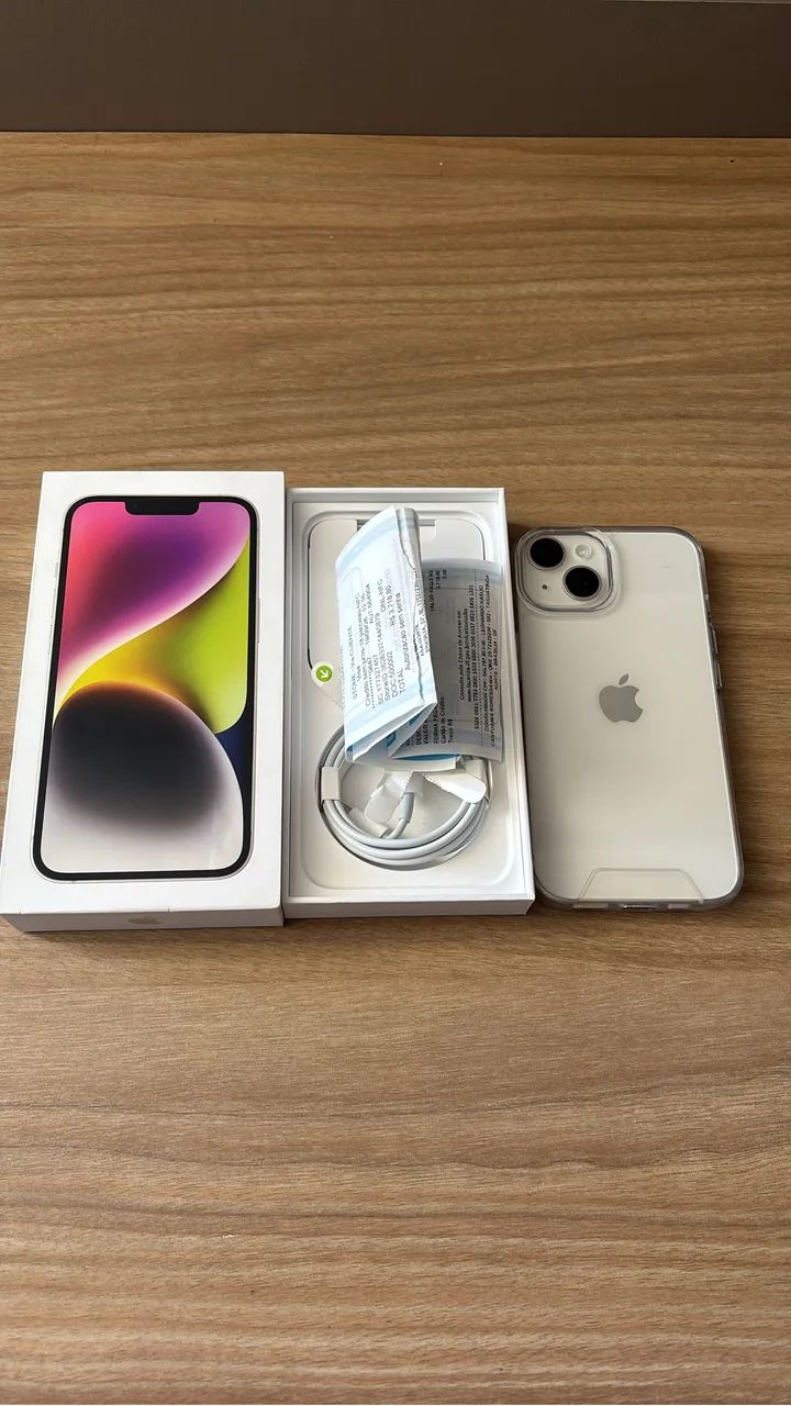iPhone 14, 256 GB, Branco, Novo - Foto 2