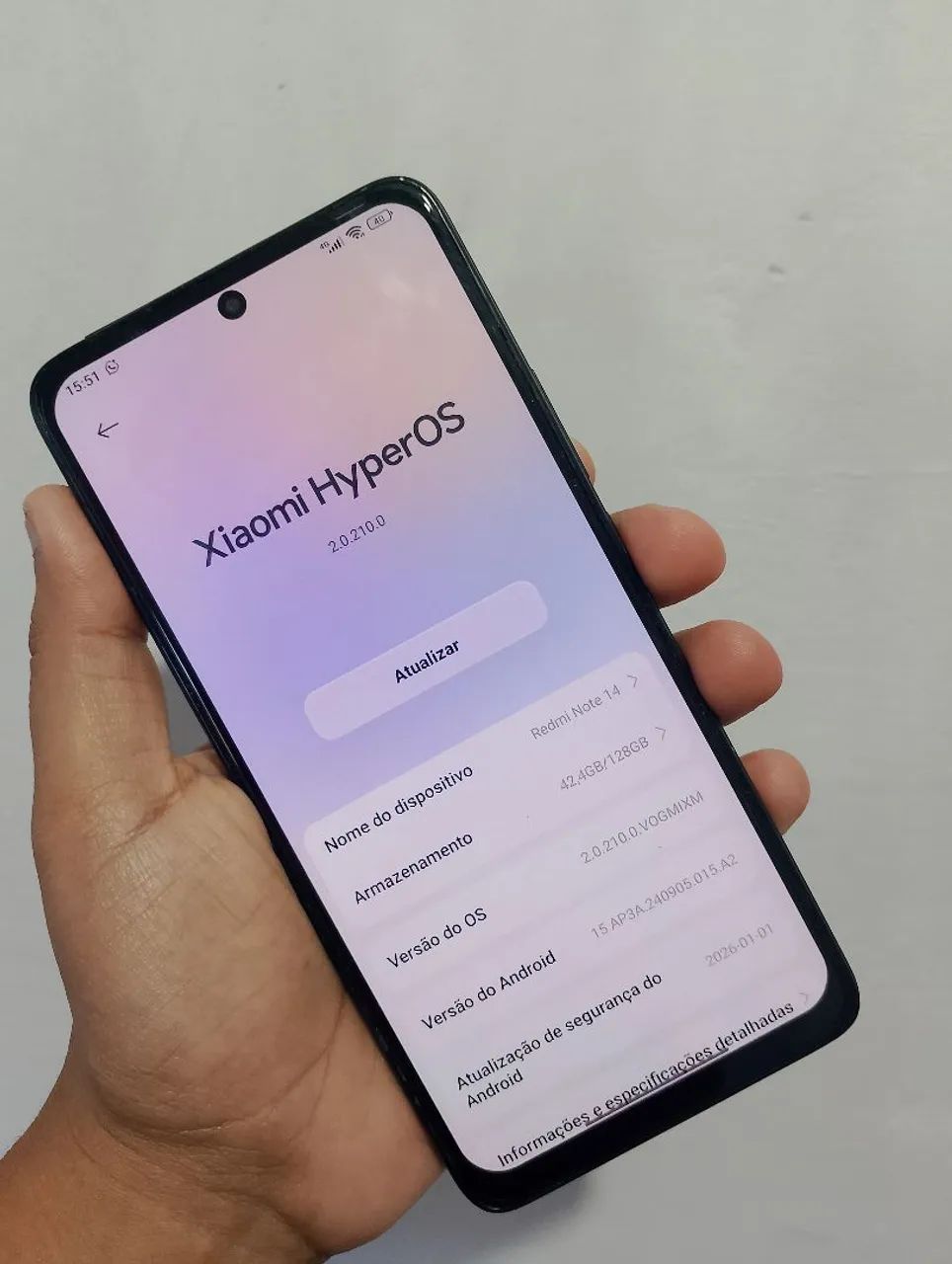 REDMI NOTE 14 128GB 8 DE RAM TODO ORIGINAL MORO EM CG  - Foto 5