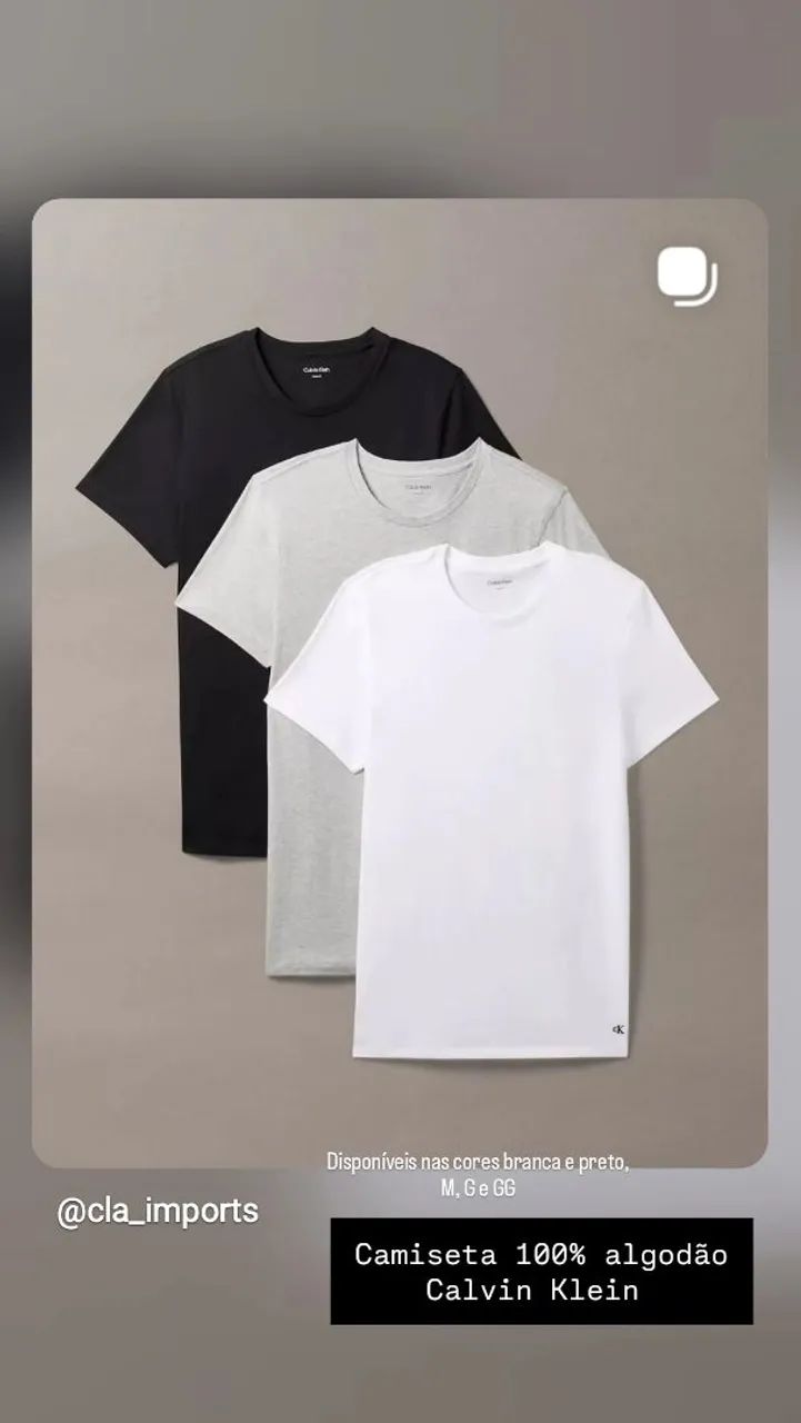 Camiseta Calvin Klein 100% cotton - Foto 3