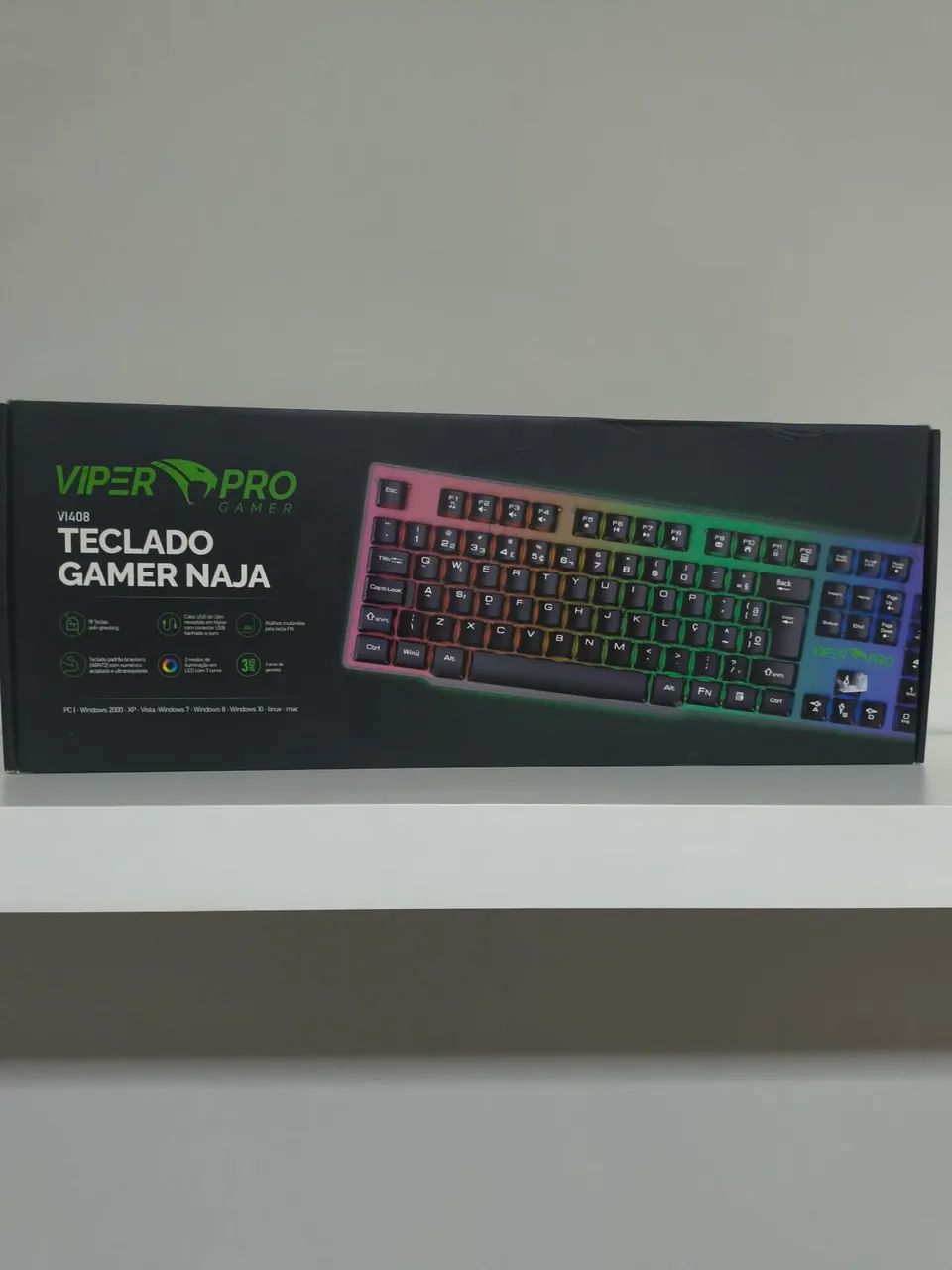Teclado gamer semi mecânico 
