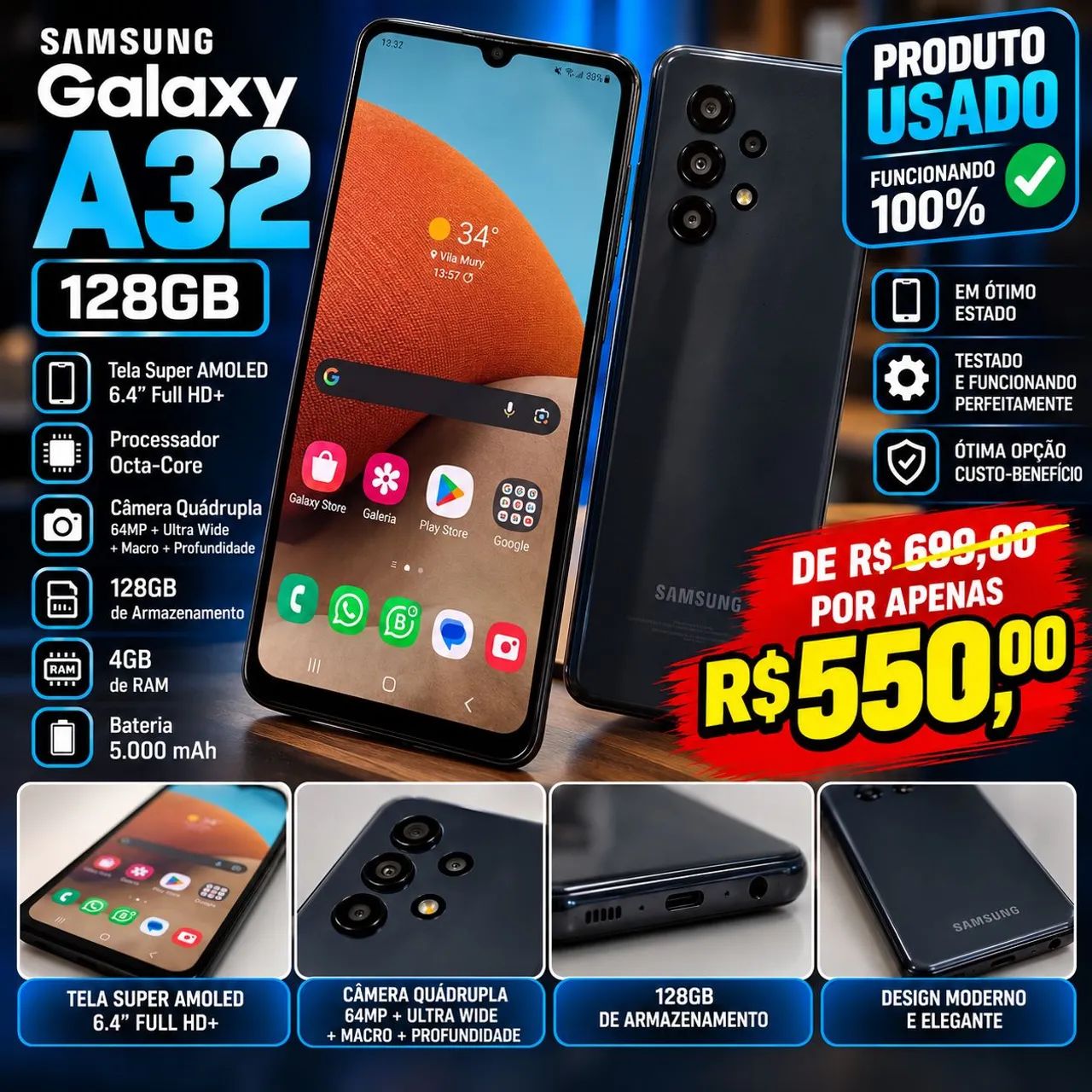 Celular Samsung A32 128gb 