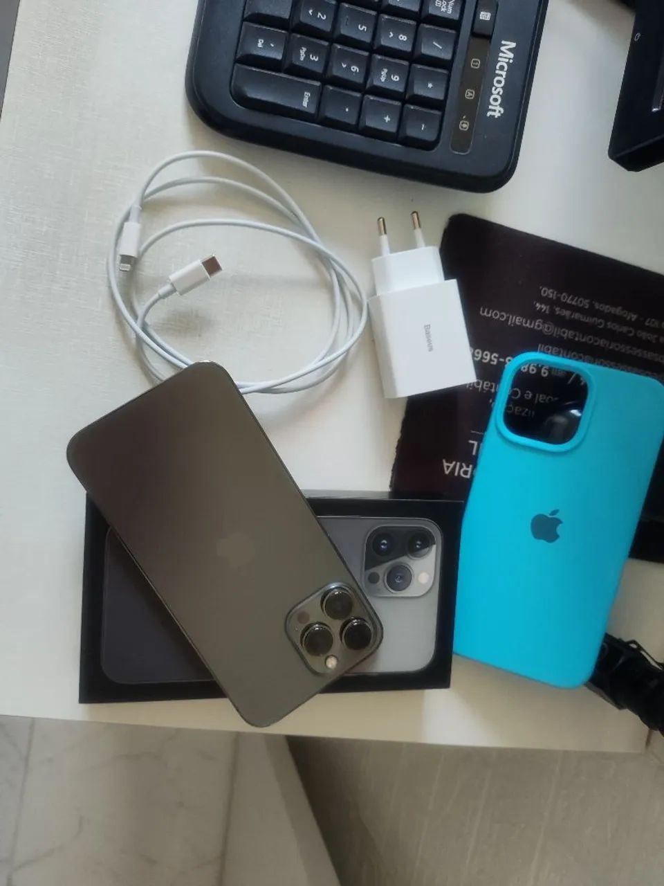 iPhone 13 pro Max grafite na caixa completo  - Foto 2