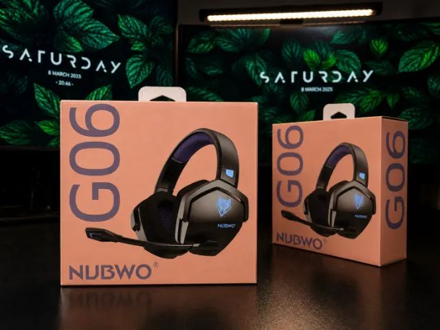 Headset Gamer Sem Fio NUBWO G06 - Som Imersivo e 100h de Bateria! - Foto 4