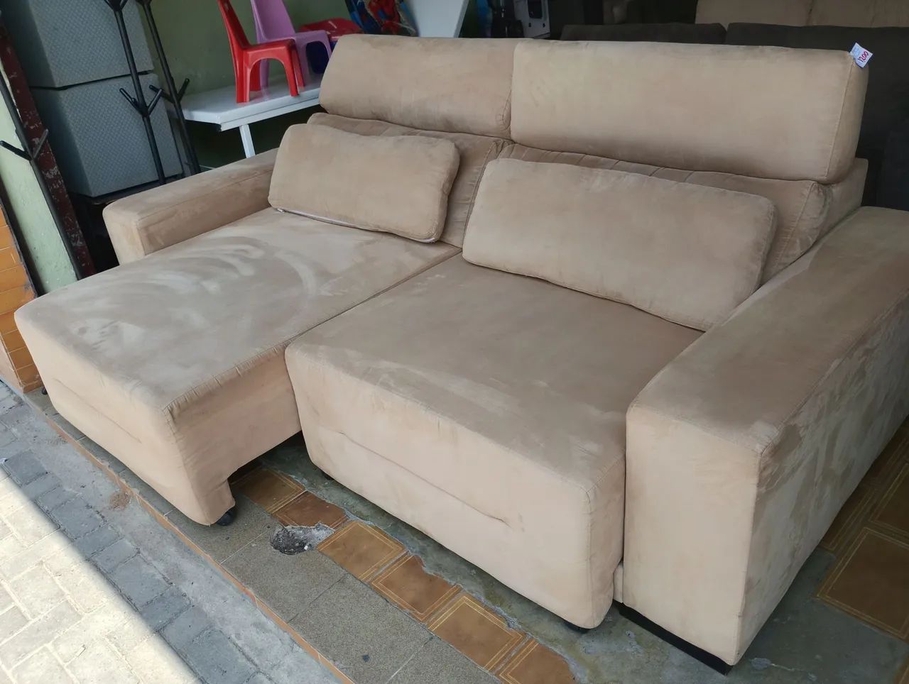 Sofá retrátil e reclinável confortável gigante 