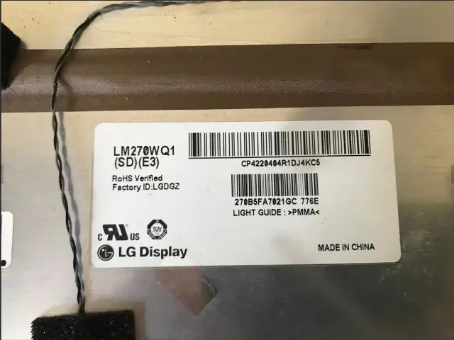 TELA DISPLAY IMAC LCD LG LM270WQ1 (SD)(E3) 27 POLEGADAS  A1312- 2009 A 2011 PERFEITA  - Foto 3