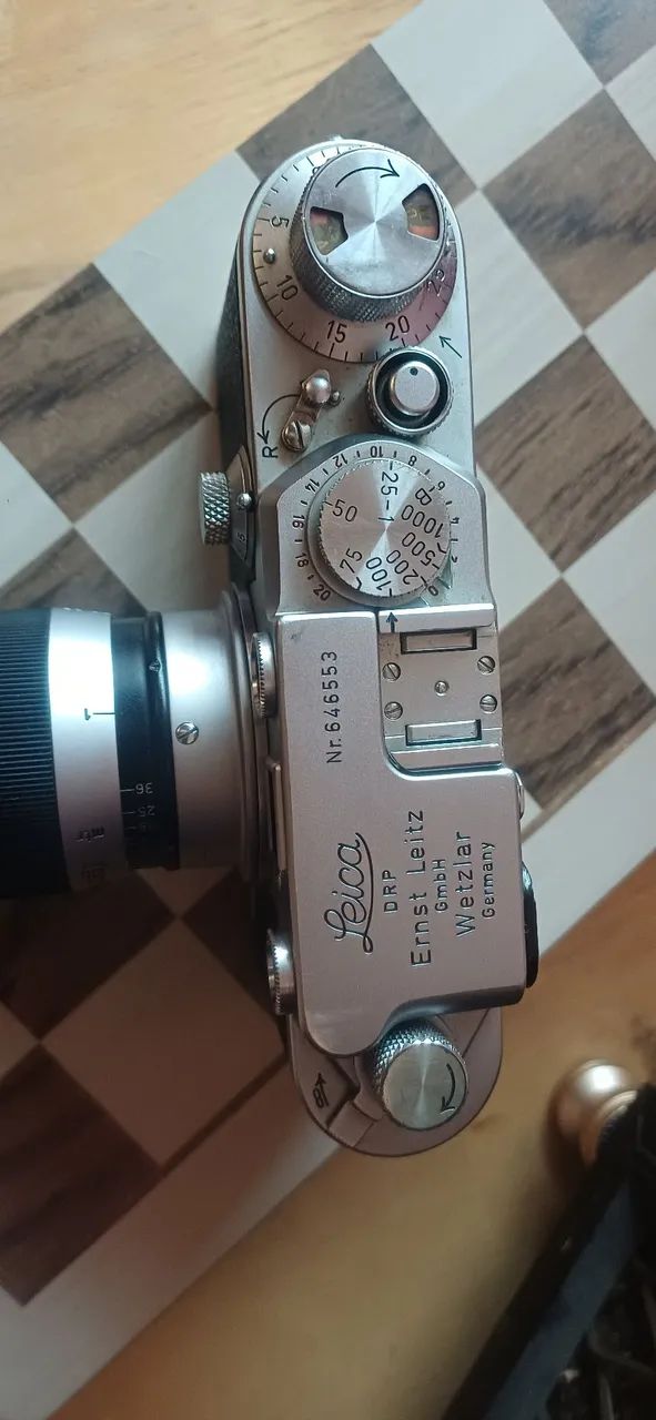 Leica M3 本体 Ernst Leitz Wetzlar Leica IIIf + lente Ernst Leitz Wetzlar Elmar 90mm 1:4 - No Estado