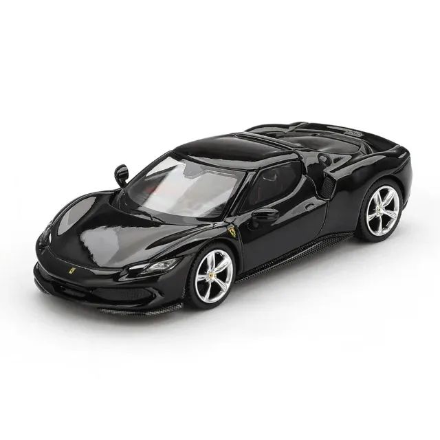 MINIATURA Ferrari 296 GTB Nero Daytona BBR MODELS 1/64