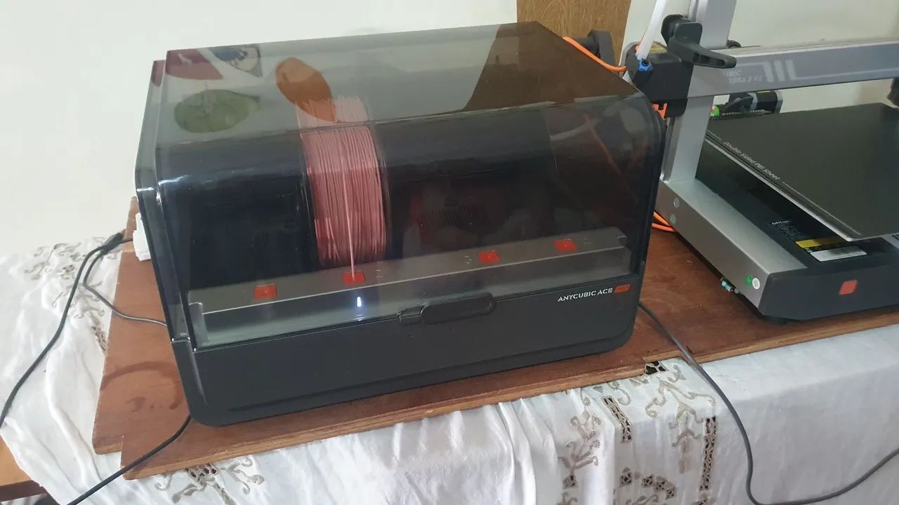 Impressora 3d Anycubic Kobra 3 V2 Combo Fdm Multicolorida Cinza - Foto 2