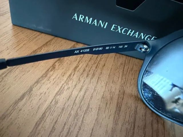 Óculos de sol Armani Exchange AX4133S azul com caixa - Foto 3