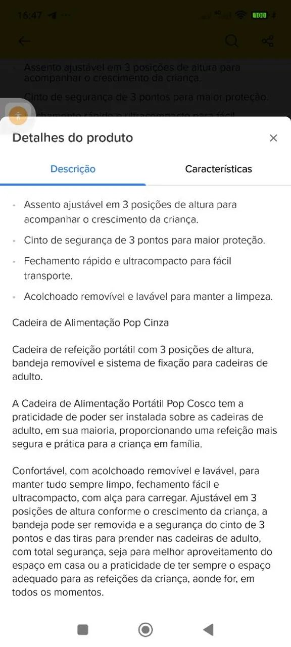 Cadeira de alimentação portátil NOVA - Foto 2
