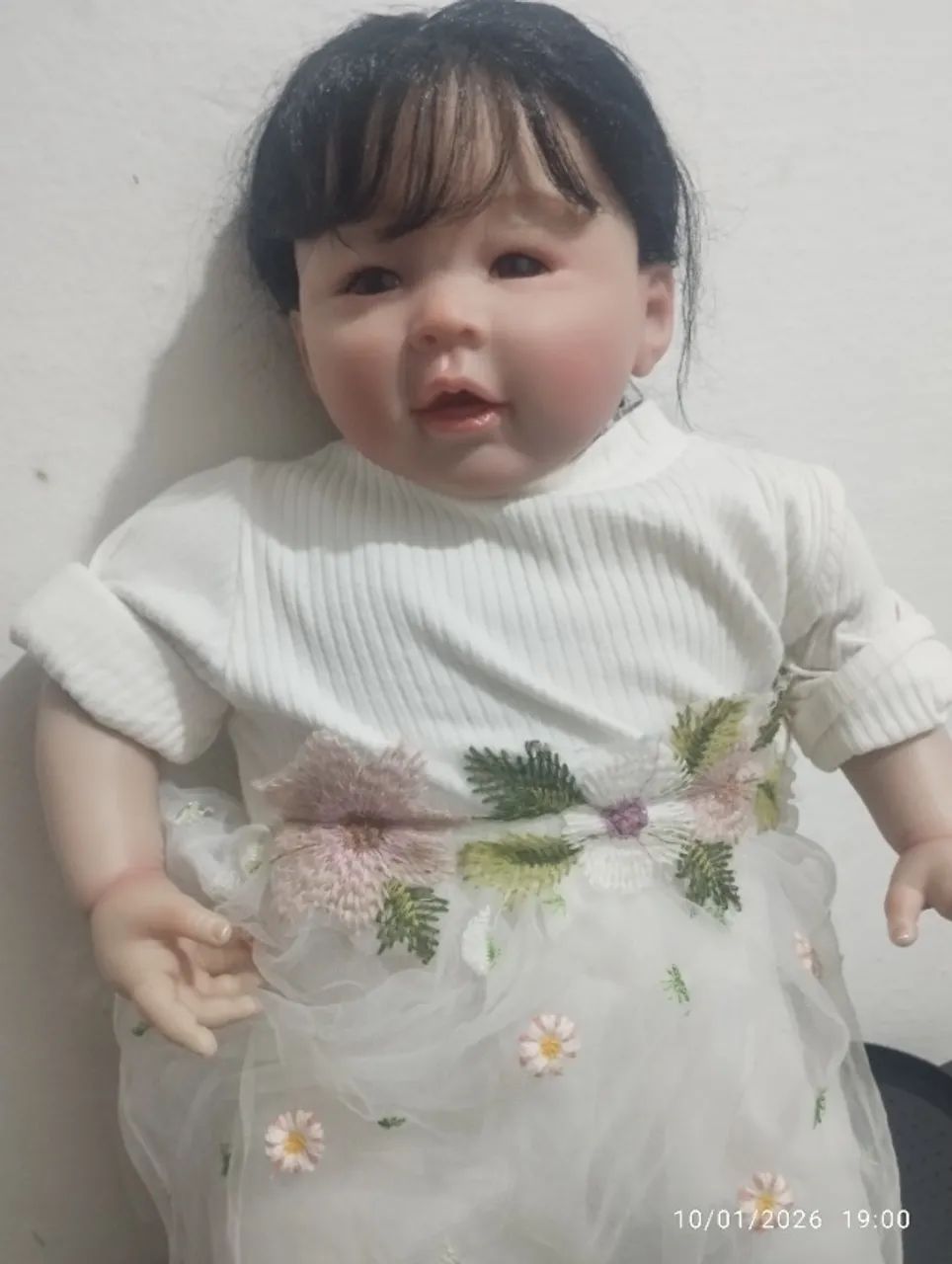 Boneca Bebê Reborn Oriental Japonesa Realista 60cm  - Foto 5