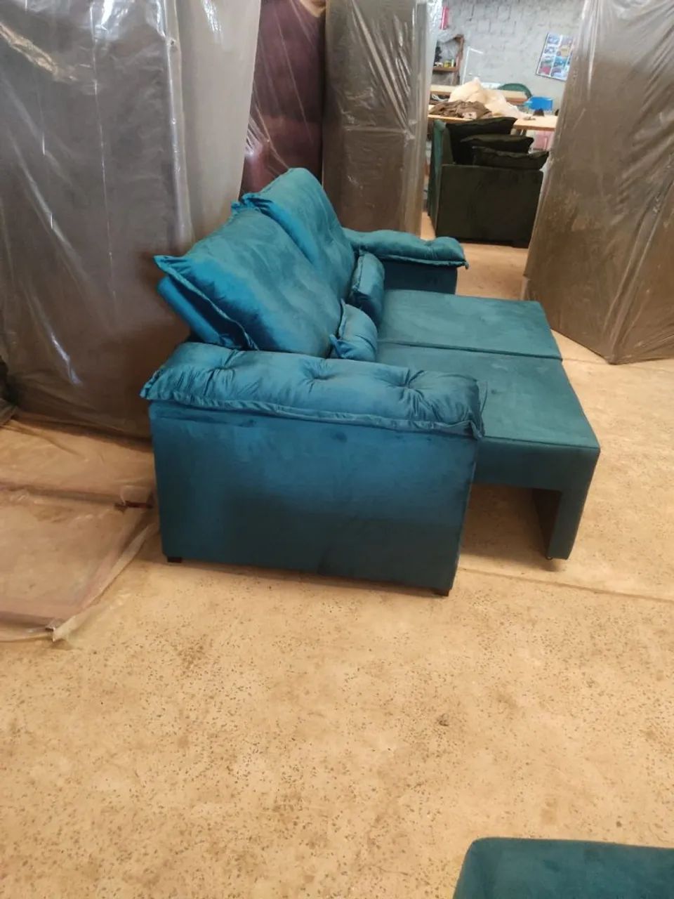 Sofa retrátil reclináveis direito da fabrica - Foto 3