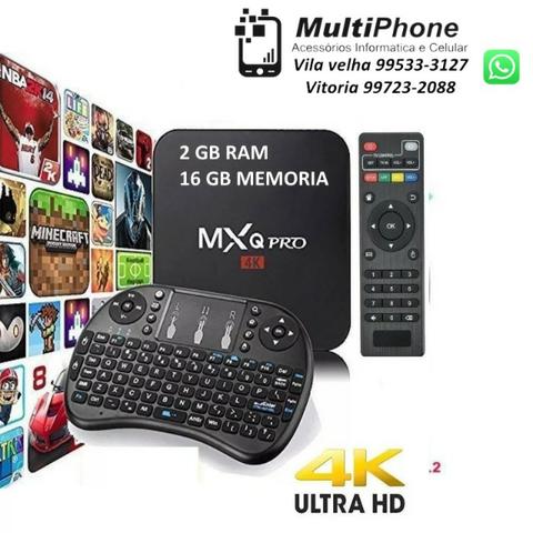 Tv box mxq pro + mini teclado smart multifunção