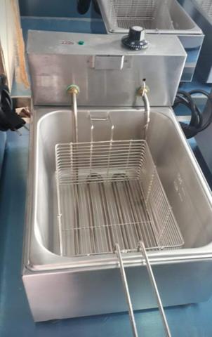 Fritadeira elétrica industrial em aço inox a pronta entrega - Foto 5