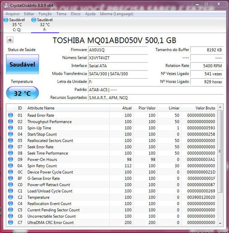 HD 500Gb 100R$
